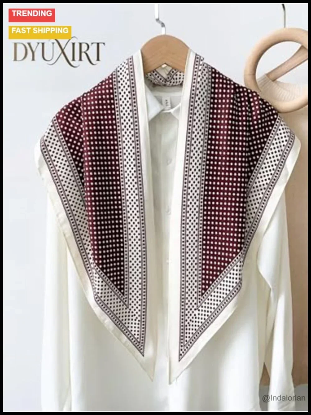 Triangle Shawl Scarf Fashion Silk Feeling Lightweight Women Accessory